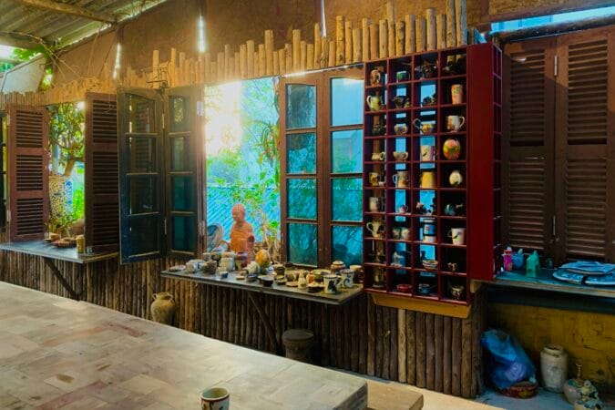 A traditional craft workshop at Bat Trang village