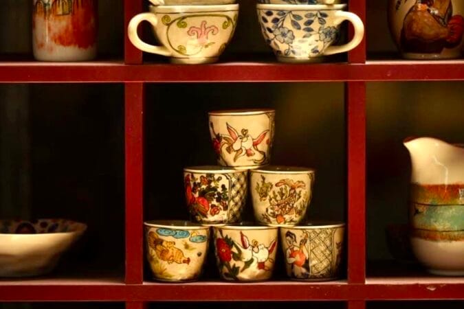 Tourists can admire ceramic products during a tour of Bat Trang pottery village.