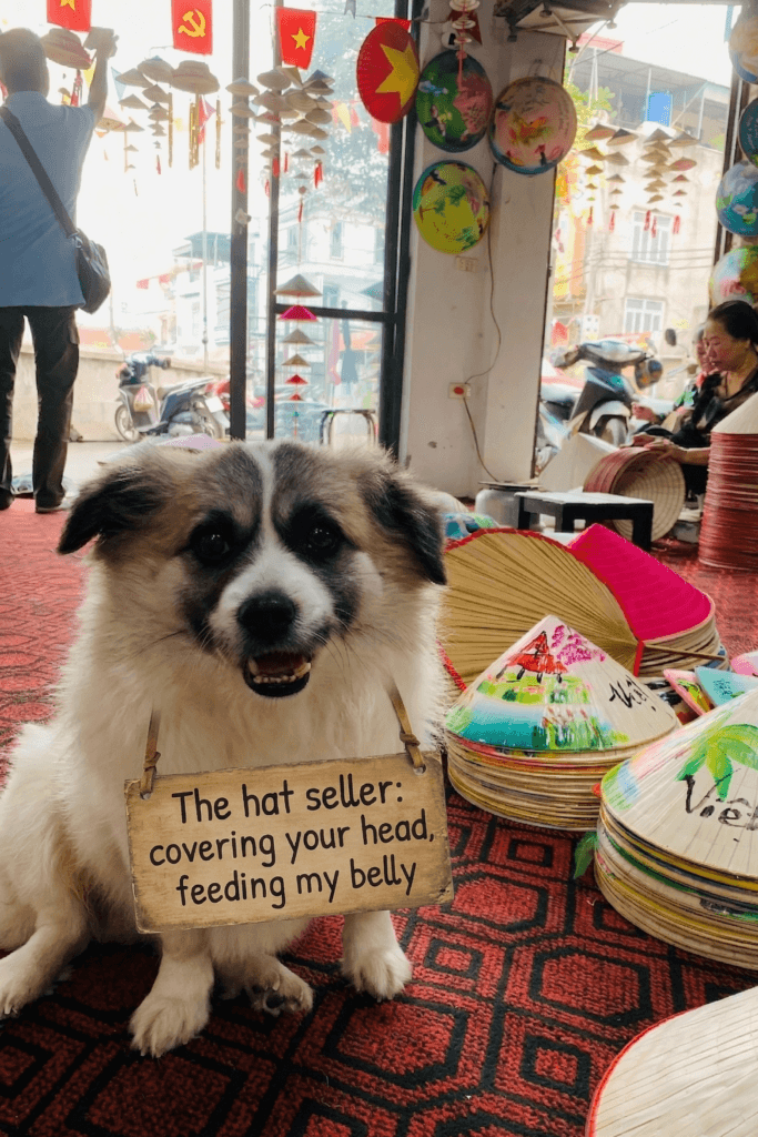 A hardworking skilled artisan at conical hat village