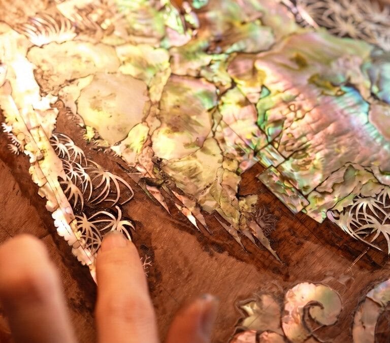 Chuon Ngo mother of pearl inlay village