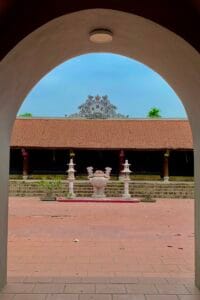 Founder master temple of the craft in Chuong conical hat village.