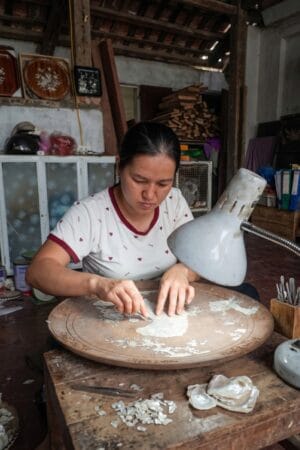 delicate inlay carving process traditional craft