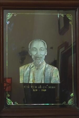 Ho Chi Minh mother-of-pearl-inlay portrait