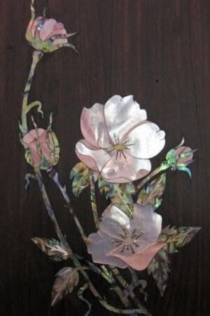 lotus design mother of pearl inlay wall art